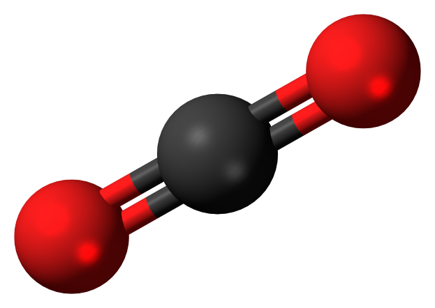 Ein animiertes Molekülmodell eines Wasserstoffatoms mit zwei roten und schwarzen Kugeln auf einem weißen Hintergrund.