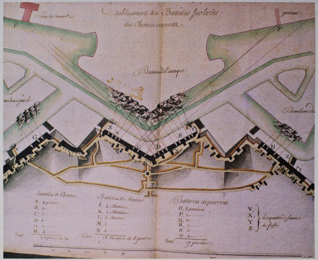 Alte Karte einer dicht bebauten Stadt mit handgeschriebener Textstelle auf altem Papier.