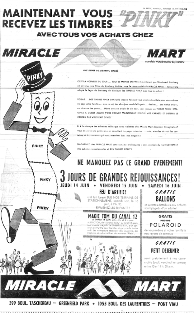 Promotionelles Plakat mit Text und Bildern.