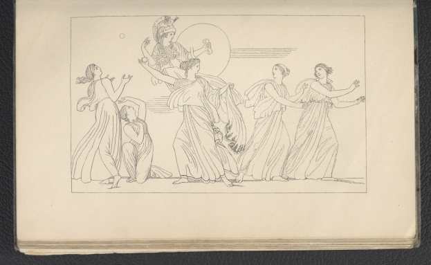 Ein Buchumschlag mit einer lebendigen Illustration einer Gruppe tanzender Frauen in harmonischen, synchronisierten Posen mit detaillierter Kleidung und Gesichtsausdrücken.